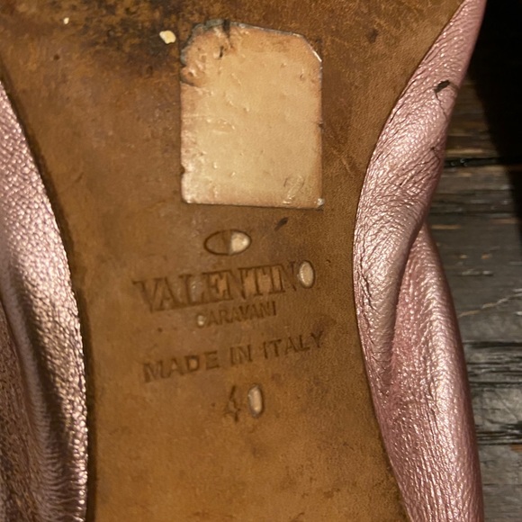 Valentino metallic pink bow flats sz 40 (9.5 -10) - Picture 5 of 5